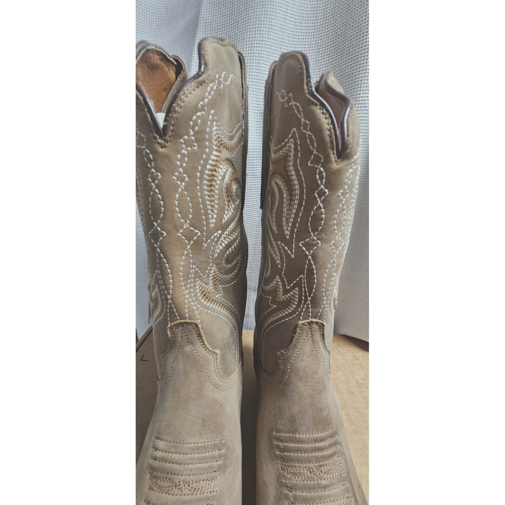 Dan Post Womens Karmel Embroidered Snip Toe Pull On Boots Mid Calf 9M - Picture 10 of 14